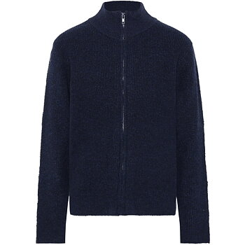 GRGotfred LS Zip Brush Knit Navy