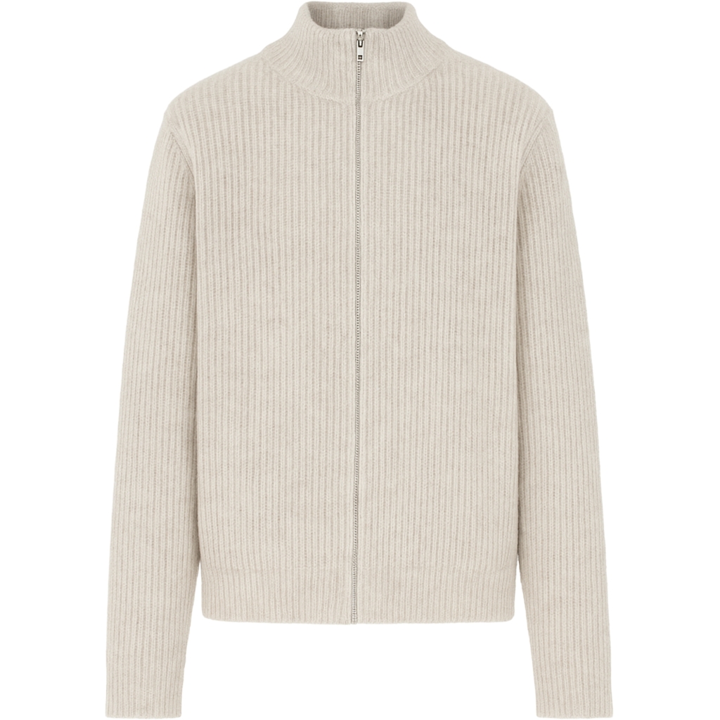 GRGotfred LS Zip Brush Knit Sand