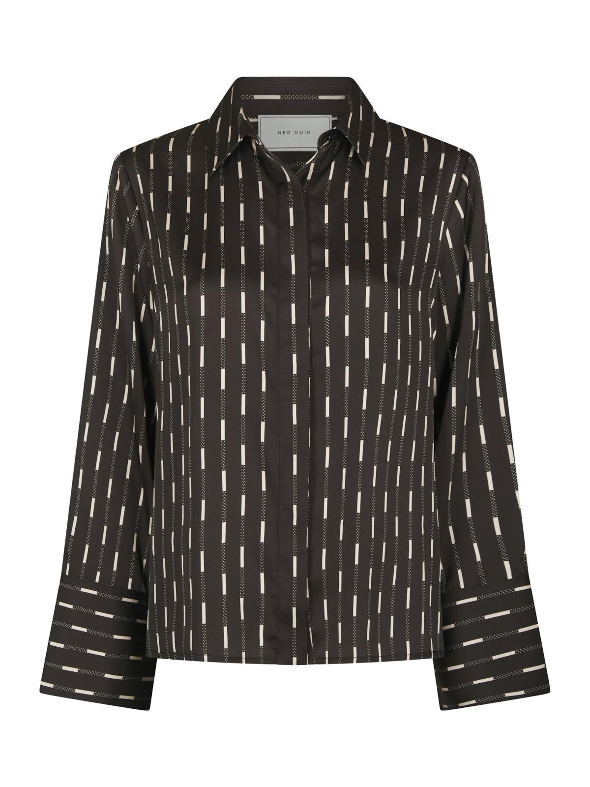 Neo Noir Mistan Print Shirt, Dark Brown