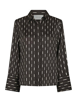 Neo Noir Mistan Print Shirt, Dark Brown