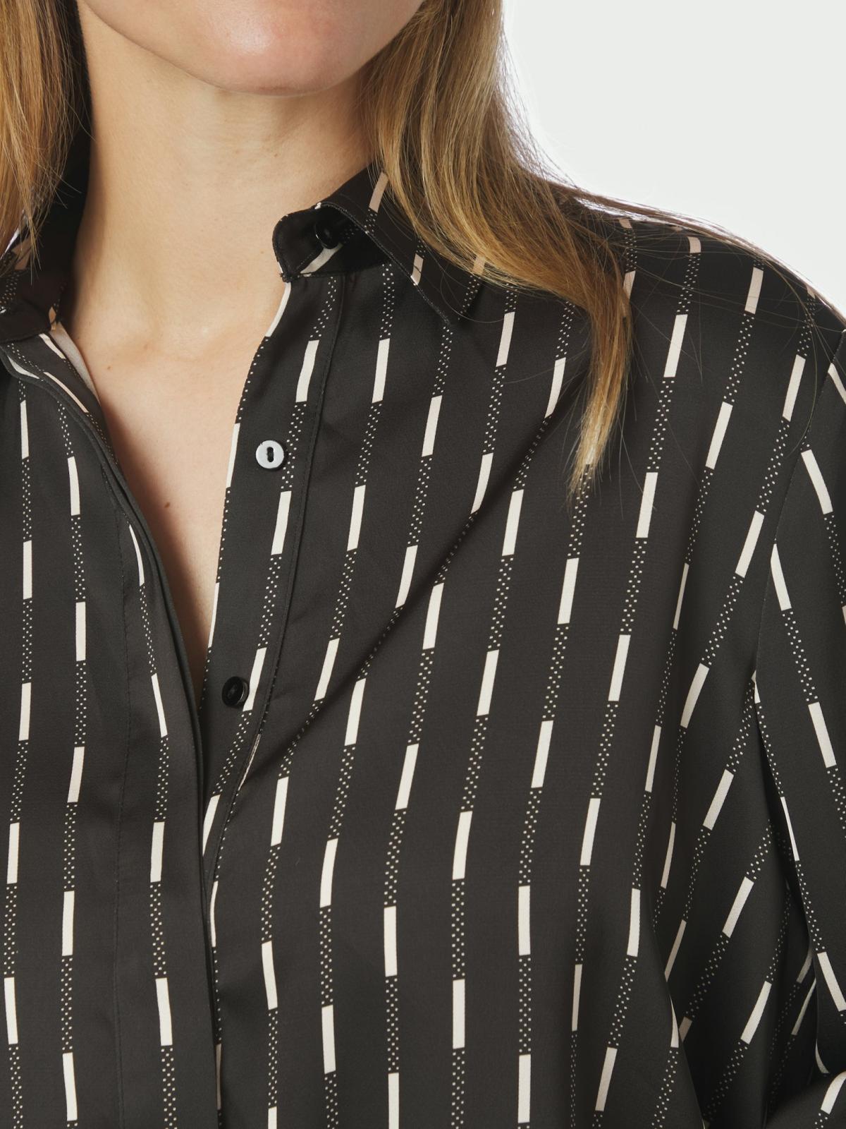 Neo Noir Mistan Print Shirt, Dark Brown - 6