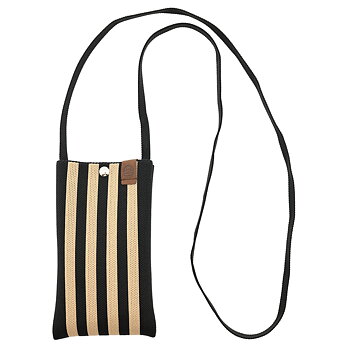 Mobilväska Randig beige/svart