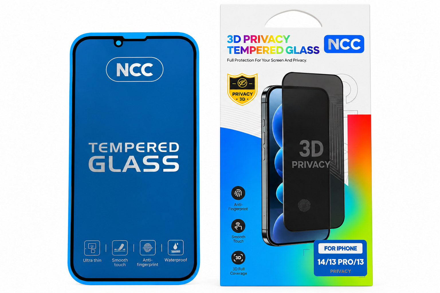 iPhone 14/13/13Pro Privacy 3D High Definition Tempered Glass Envelope Packaging