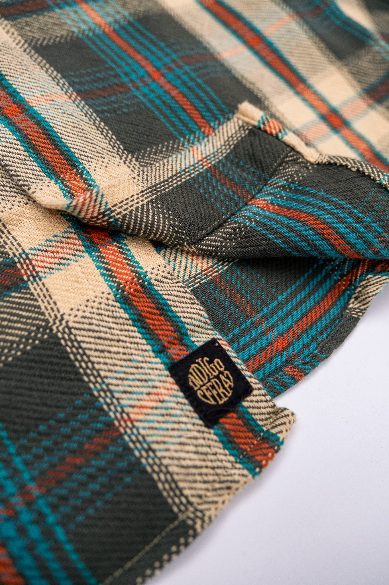 Indigofera - Bryson Prima Flannel Check Charcoal/Beige/Rust/Turquoise - 6