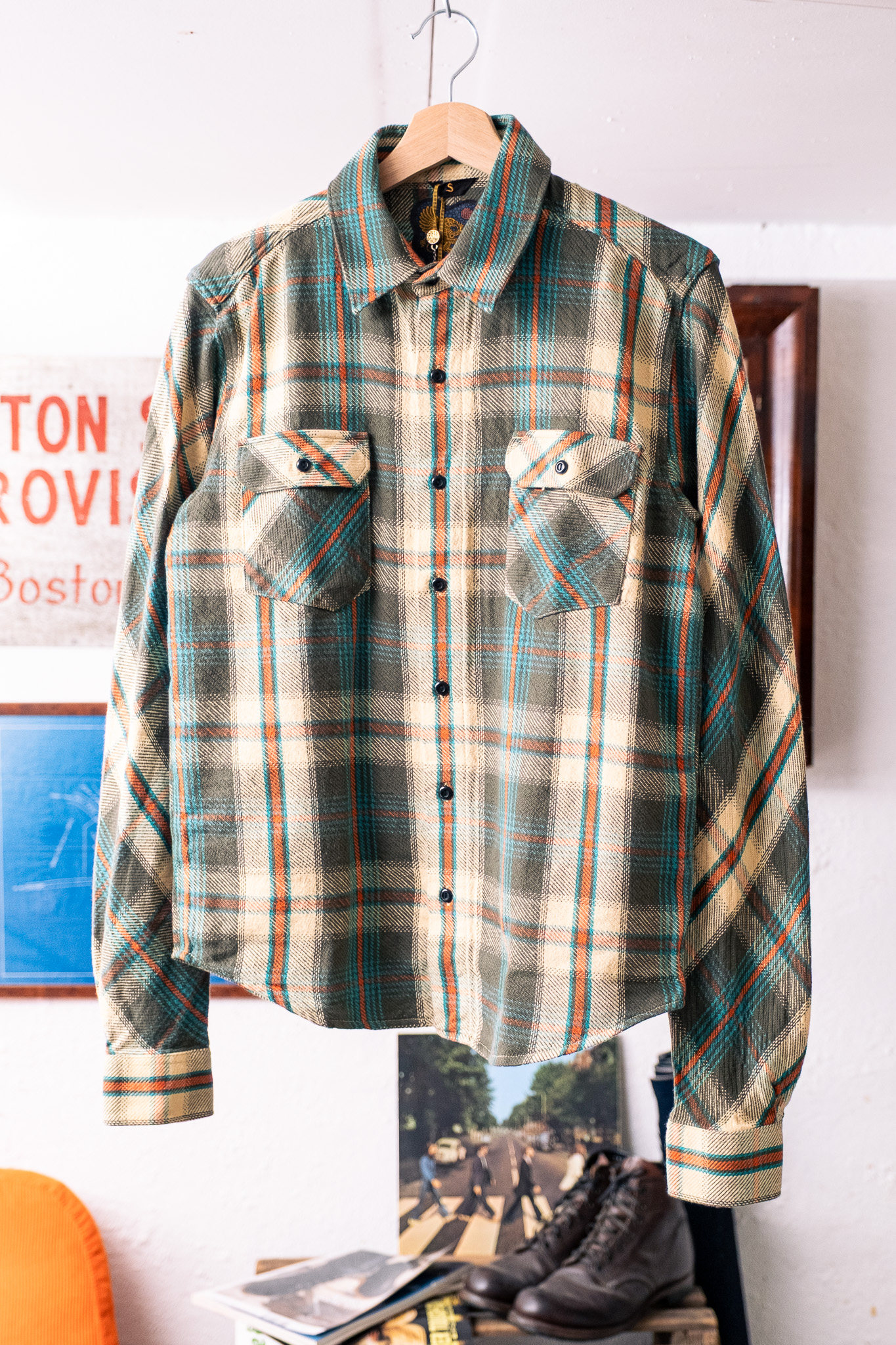 Indigofera - Bryson Prima Flannel Check Charcoal/Beige/Rust/Turquoise