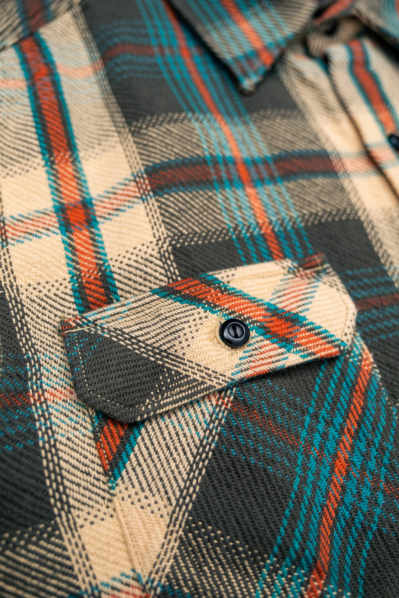 Indigofera - Bryson Prima Flannel Check Charcoal/Beige/Rust/Turquoise - 8