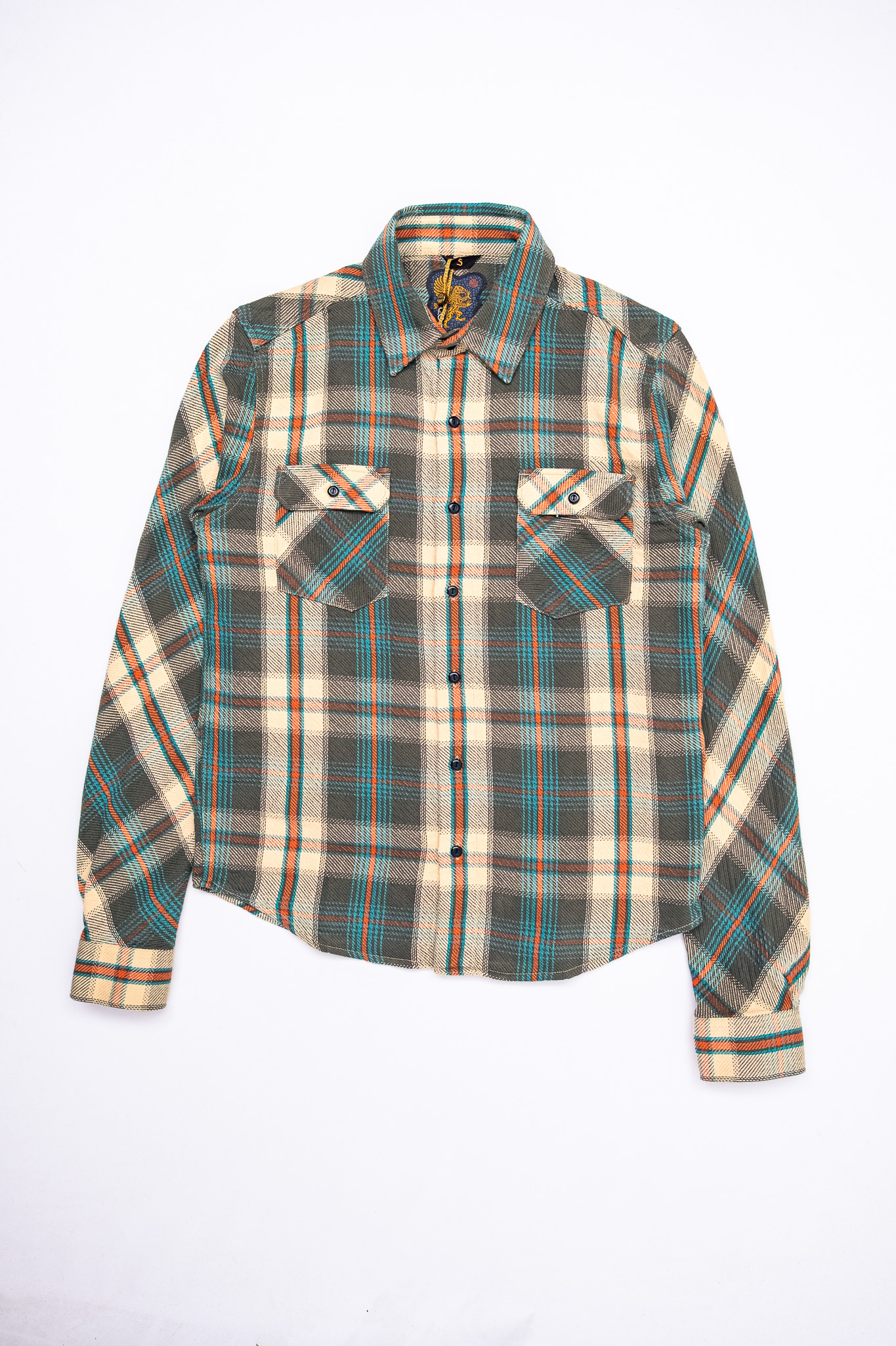 Indigofera - Bryson Prima Flannel Check Charcoal/Beige/Rust/Turquoise - 2