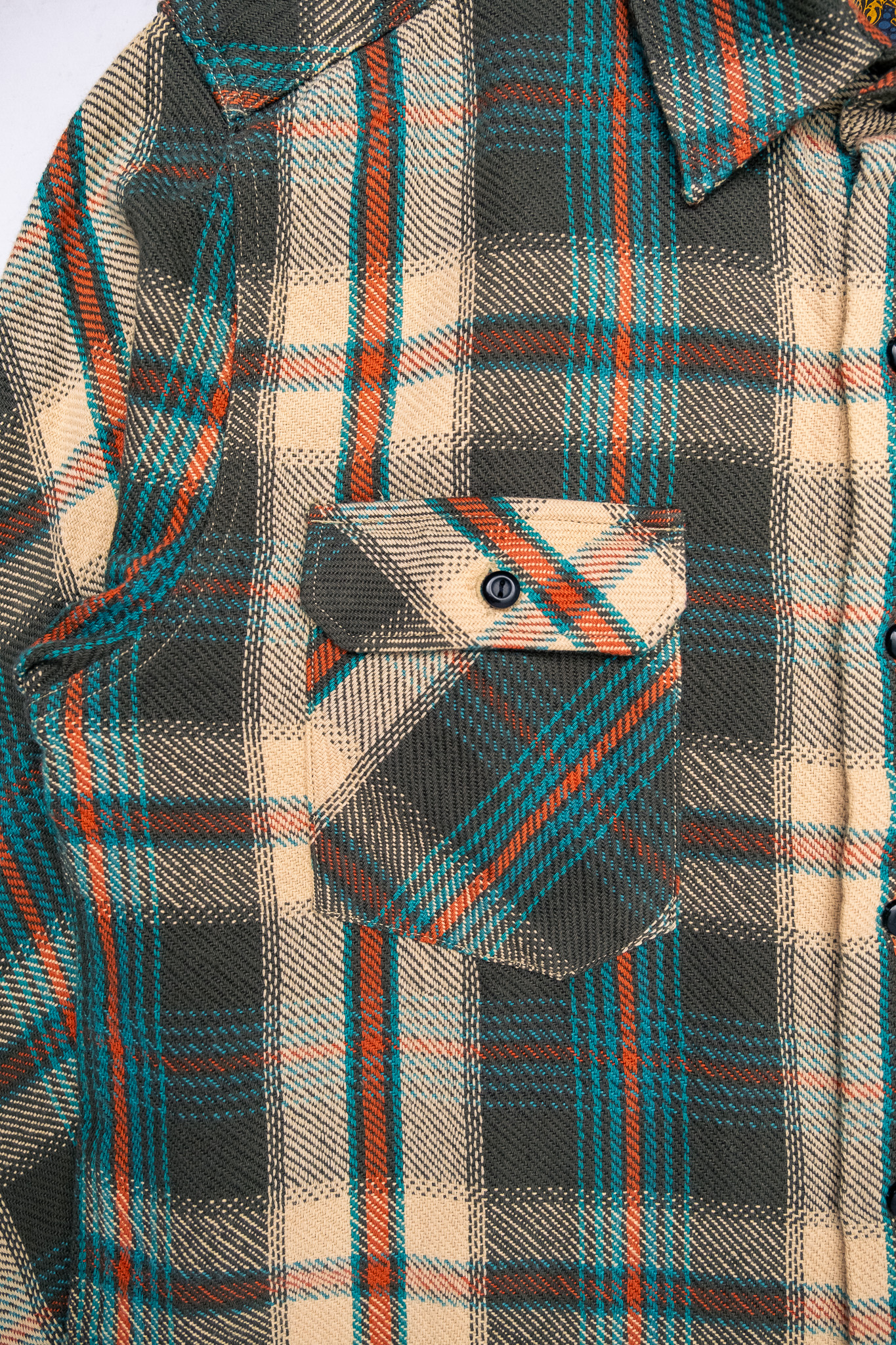 Indigofera - Bryson Prima Flannel Check Charcoal/Beige/Rust/Turquoise - 3