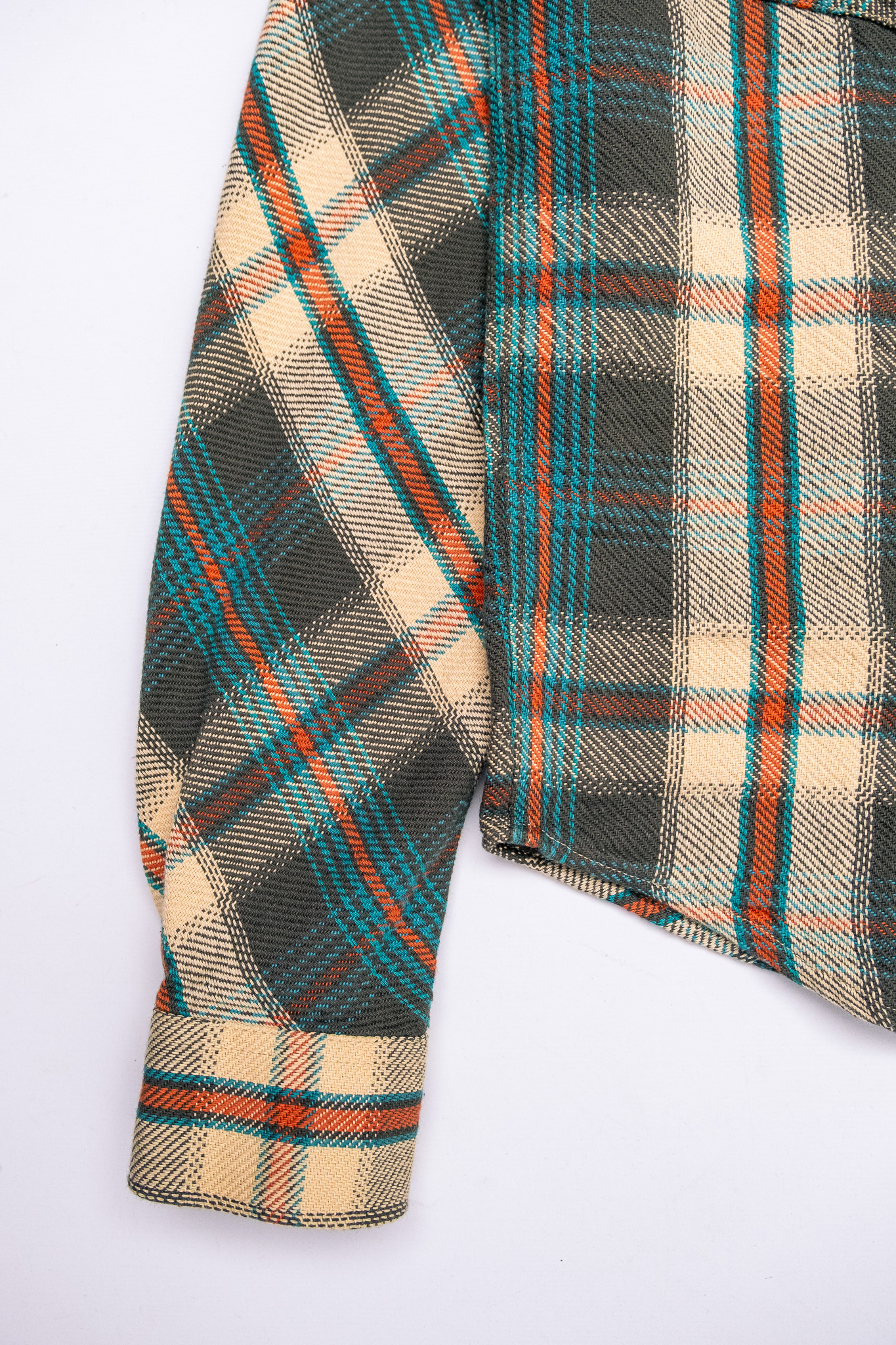 Indigofera - Bryson Prima Flannel Check Charcoal/Beige/Rust/Turquoise - 5