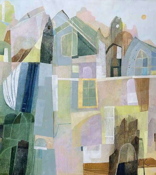 "Italy, Italian hillside”, AKRYLTAVLA MÅLAD AV MARIA C BERNHARDSSON/ MC, ORGINAL