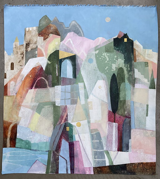 "Italy, Under the Italian sun,  AKRYLTAVLA MÅLAD AV MARIA C BERNHARDSSON/ MC, ORGINAL
