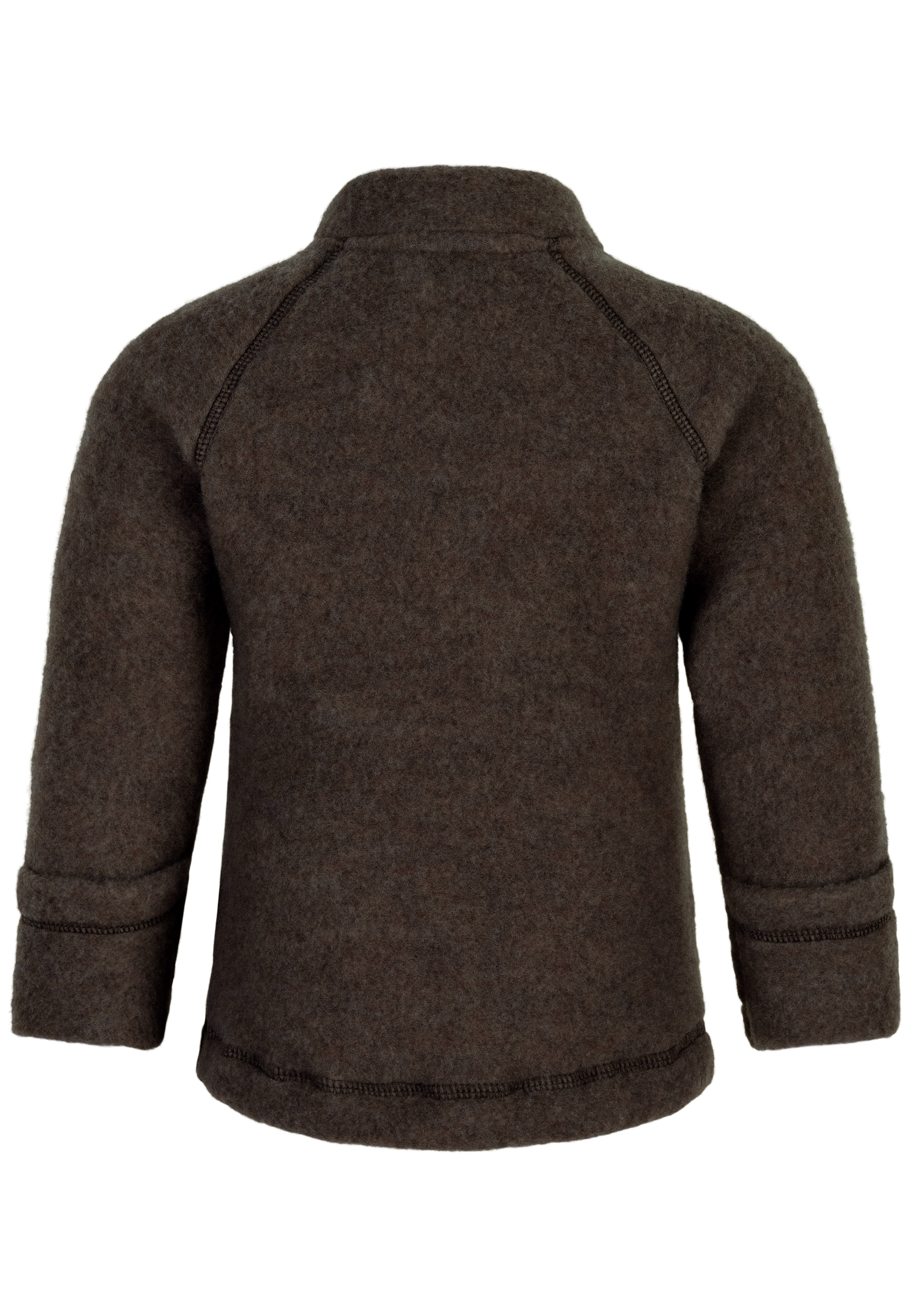 Wool Baby Jacket Dark Brown Melange - 2