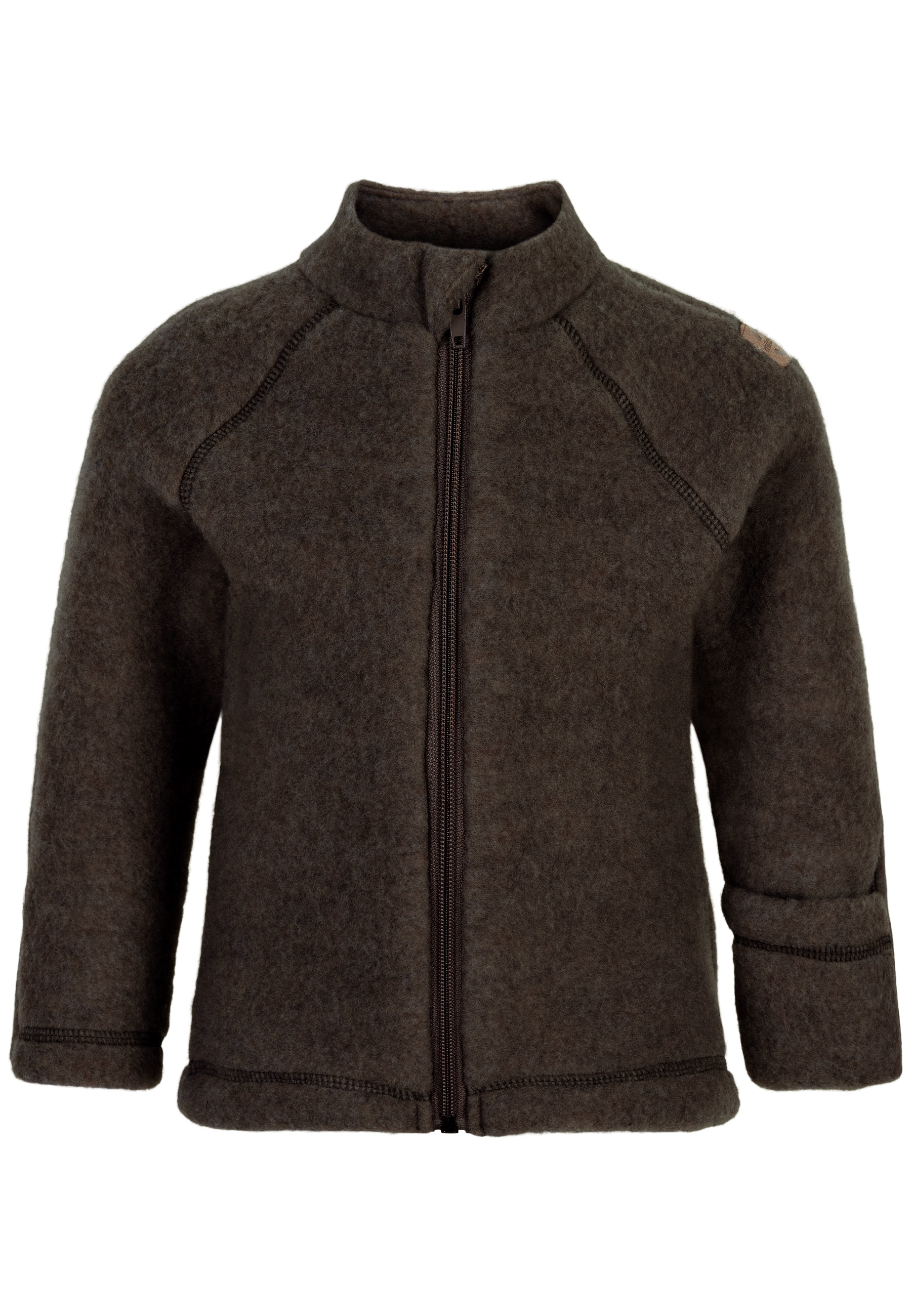 Wool Baby Jacket Dark Brown Melange