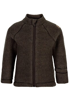 Wool Baby Jacket Dark Brown Melange