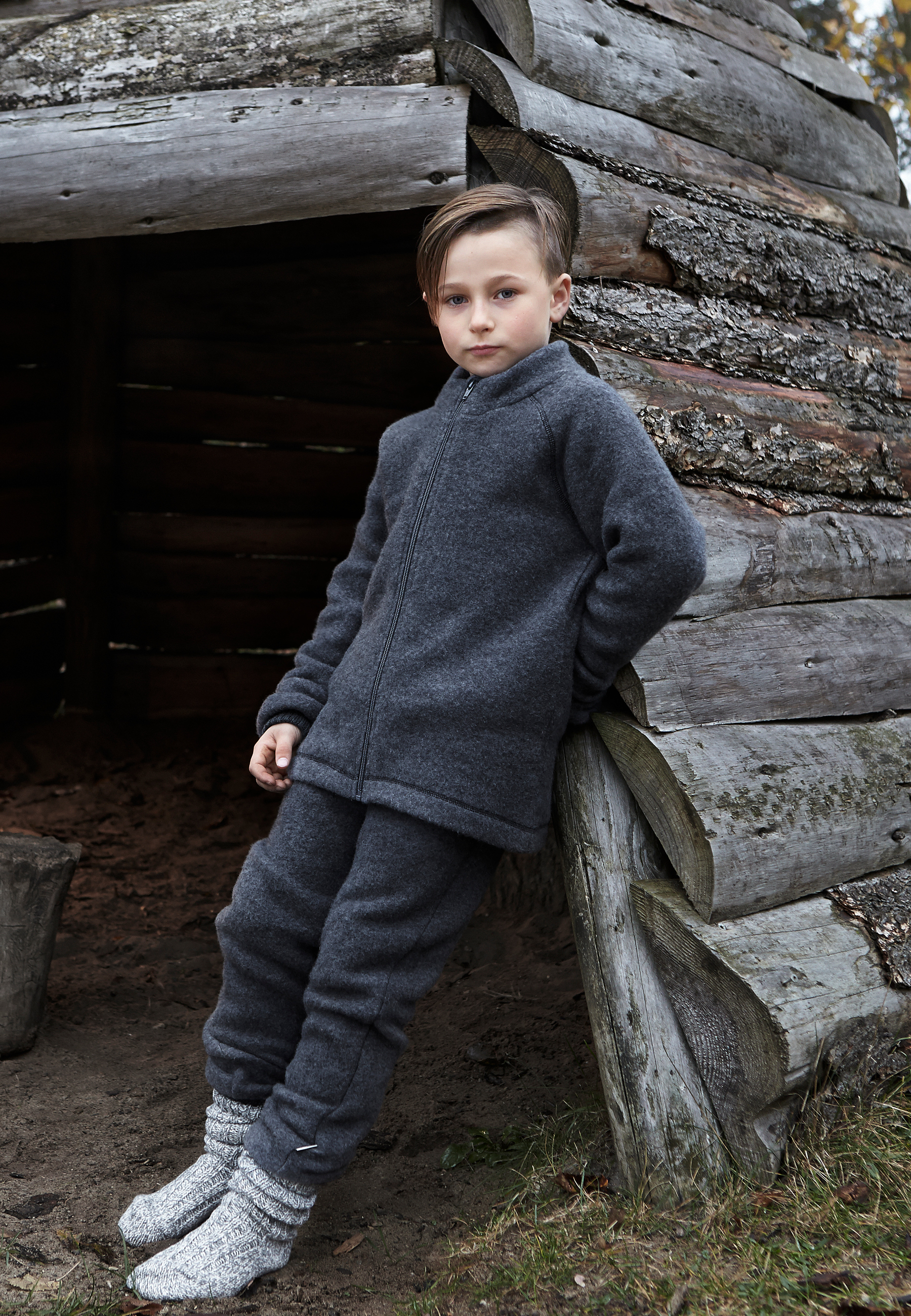 Wool Pants Anthracite Melange - 7