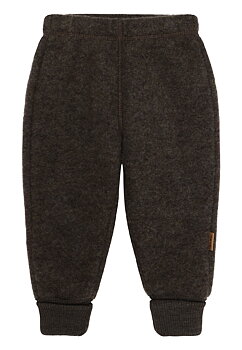 Wool Pants Dark Brown Melange