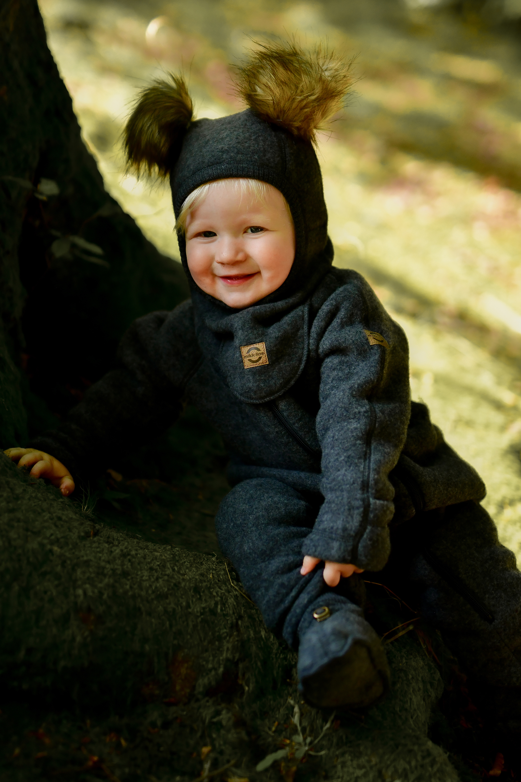 Wool Baby Suit Anthracite Melange - 6