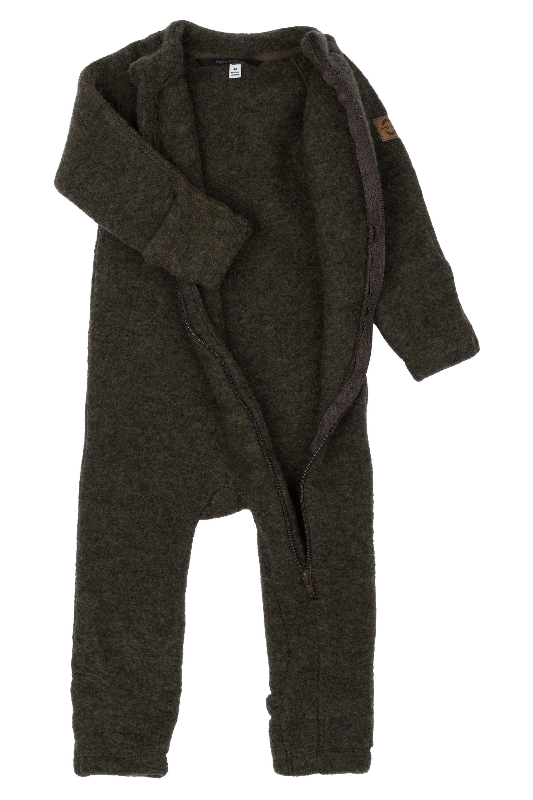 Wool Baby Suit Dark Brown Melange - 3