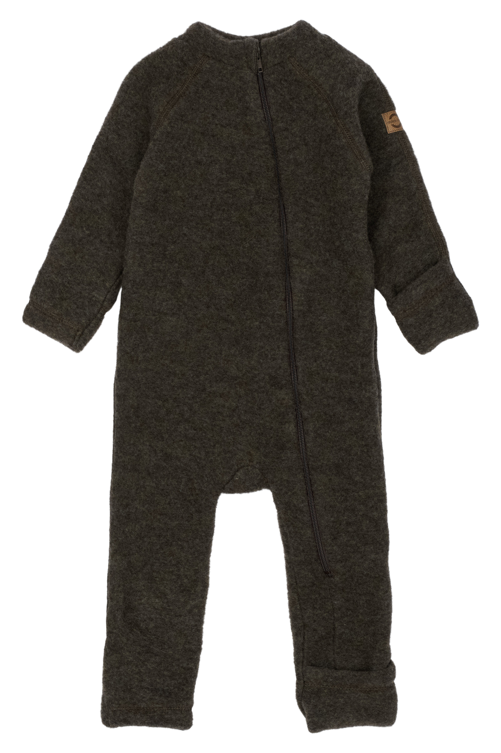 Wool Baby Suit Dark Brown Melange