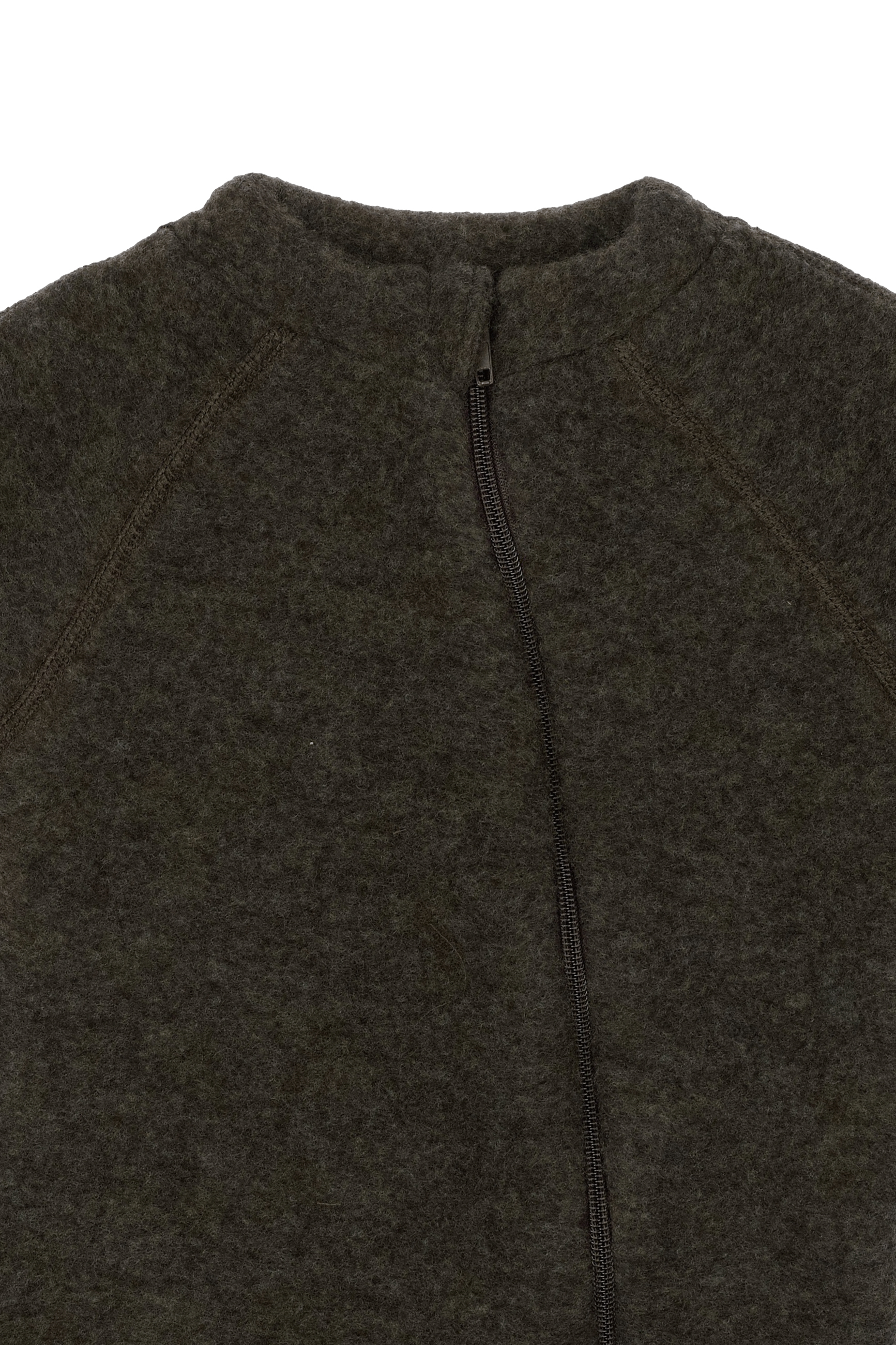 Wool Baby Suit Dark Brown Melange - 4
