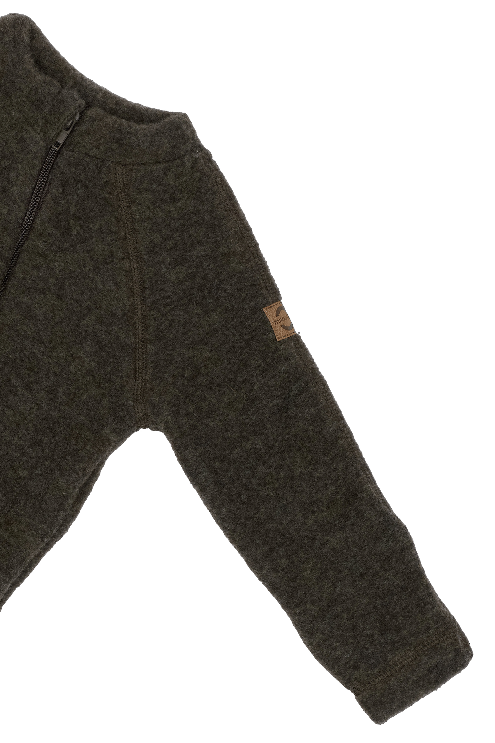 Wool Baby Suit Dark Brown Melange - 5