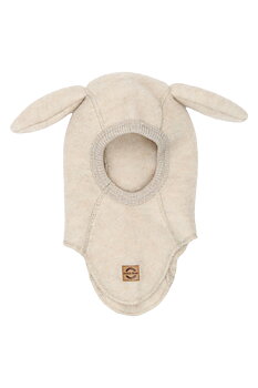 Wool Fullface w Bunny Ears Melange Offwhite