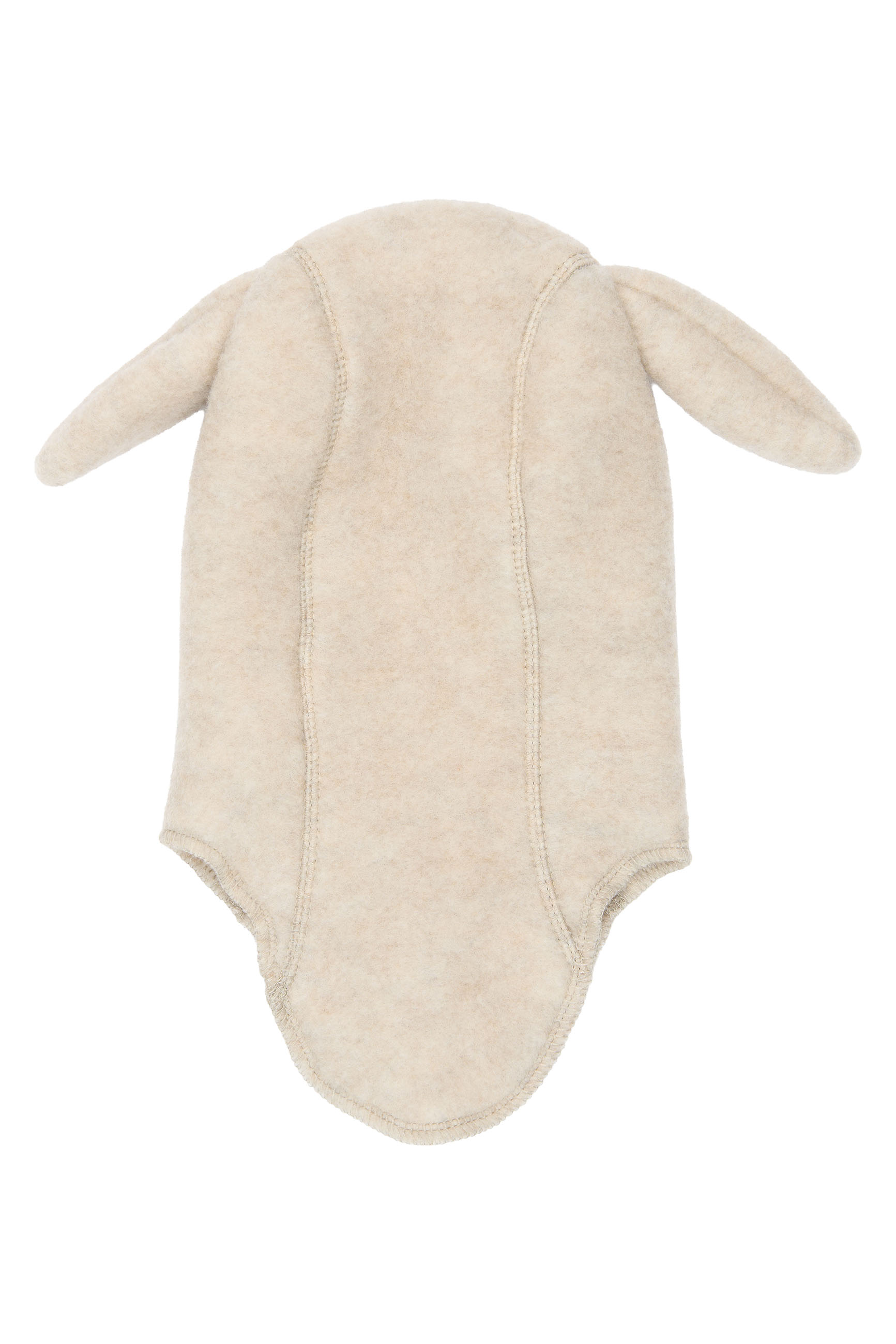 Wool Fullface w Bunny Ears Melange Offwhite - 2