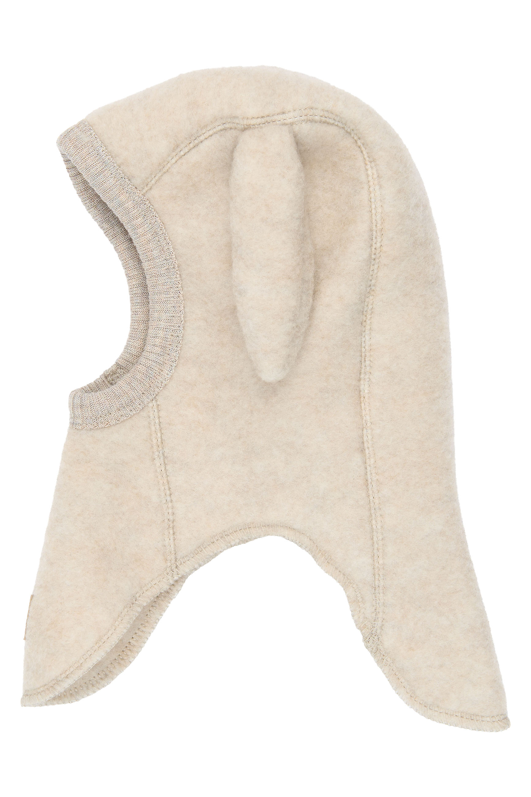 Wool Fullface w Bunny Ears Melange Offwhite - 3