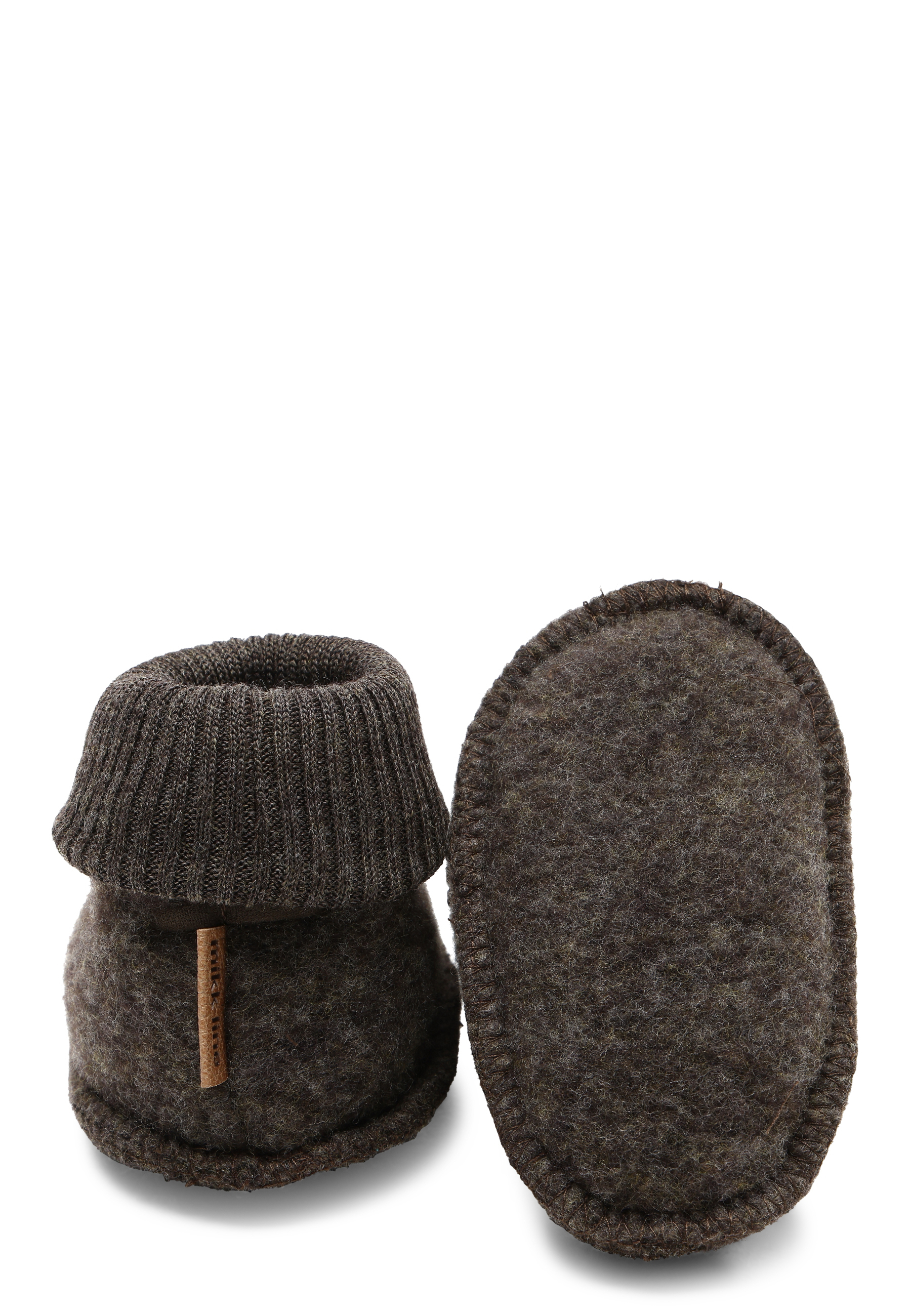 Wool Footies Dark Brown Melange - 2