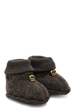 Wool Footies Dark Brown Melange