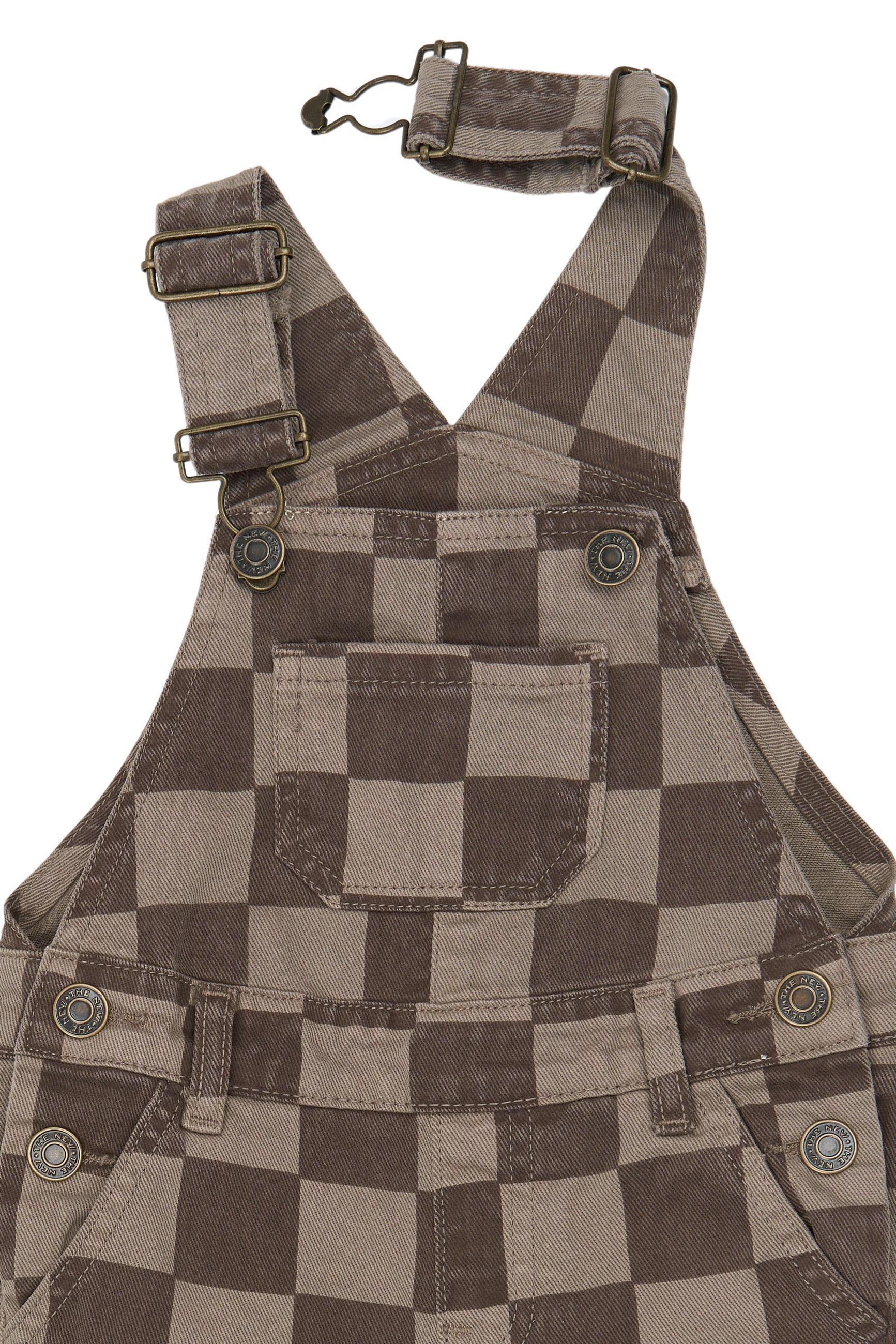 TNSTVondell Denim Dungarees Taupe Gray Check TN - 3