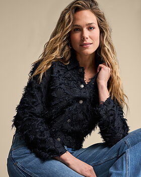Bomber Fringes dark navy