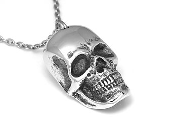 Döskalle Halsband, Goth Smycke i Tenn