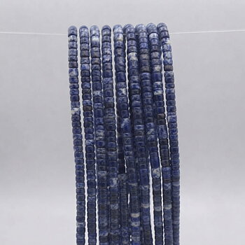Sodalit Heishi 4x2 mm ädelsten