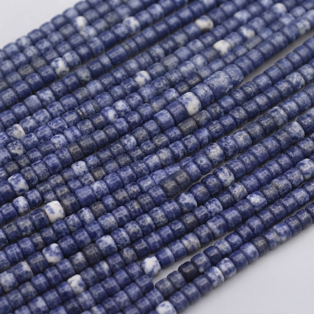 Sodalit Heishi 4x2 mm ädelsten