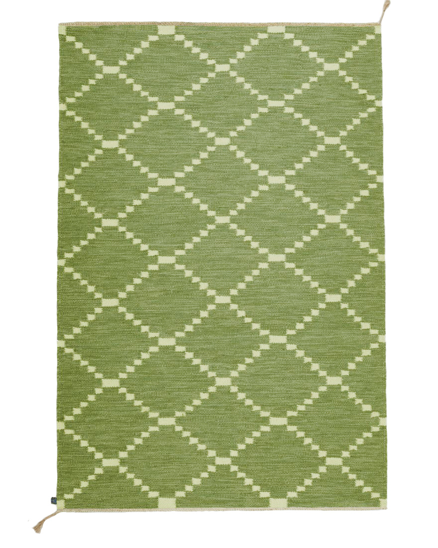 Helbild på Röllakan Östanå New Light Green handvävd ullmatta från Axeco