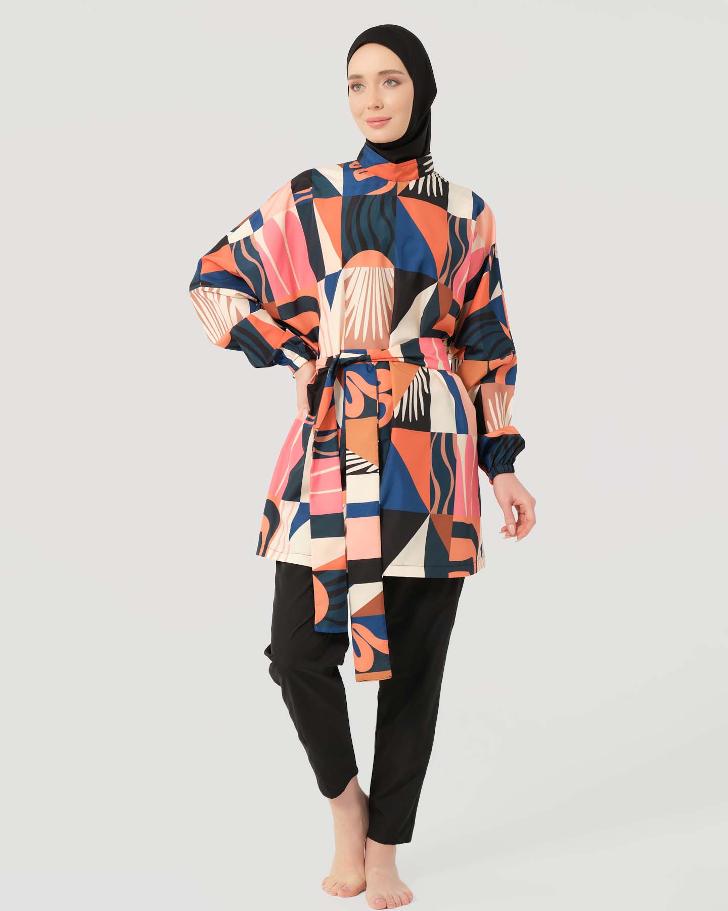 Muslim Swimsuit with hijab - Orange