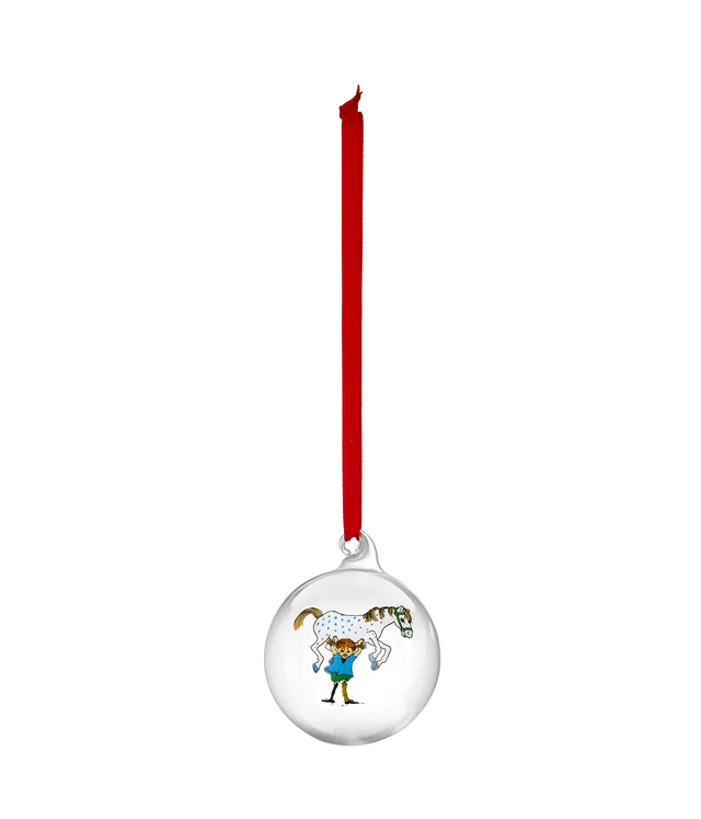 Pippi Christmas bauble Pippi and the Horse 7 cm