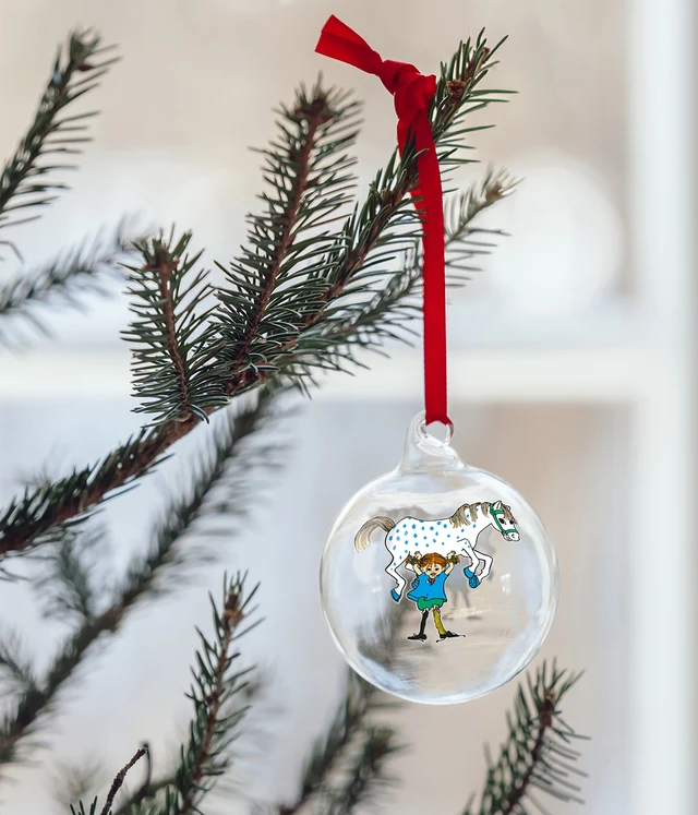 Pippi Christmas bauble Pippi and the Horse 7 cm - 2