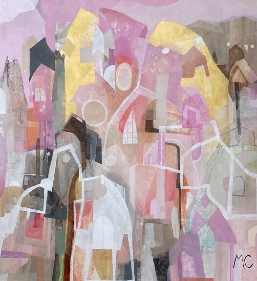 "Pink Paradise”. AKRYLTAVLA MÅLAD AV MARIA C BERNHARDSSON/ MC, ORGINAL