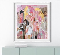 "Pink Paradise”. AKRYLTAVLA MÅLAD AV MARIA C BERNHARDSSON/ MC, ORGINAL