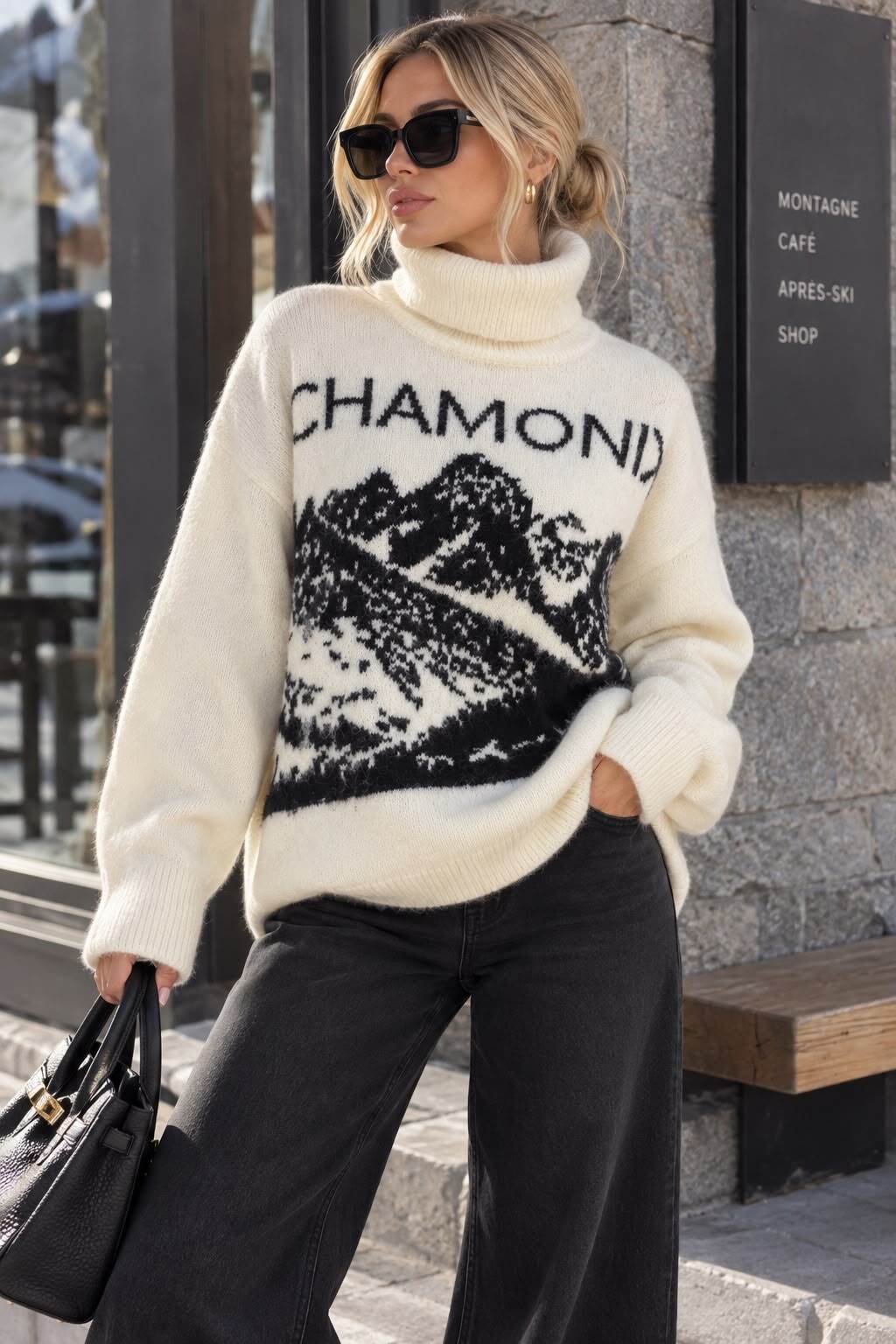 Turtleneck sweater Chamonix white - 2