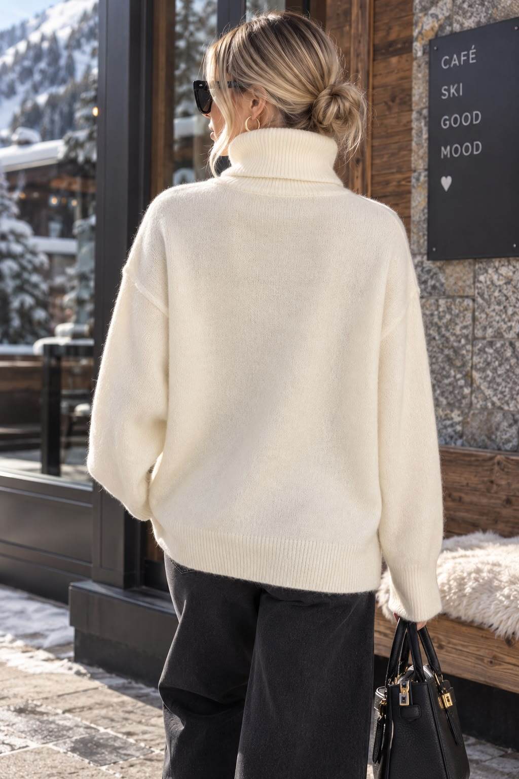 Turtleneck sweater Chamonix white - 4