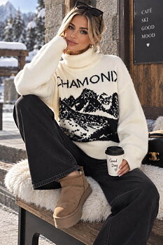 Turtleneck sweater Chamonix white