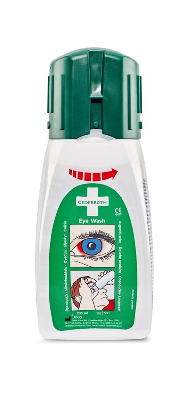 Ögondusch bärbar 235ml, Cederroth - 3