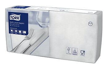 Tork Mjuk Lunchservett Vit