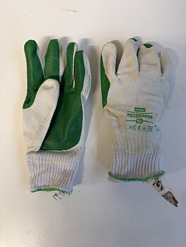 Arbetshandske Recorange vit/grön