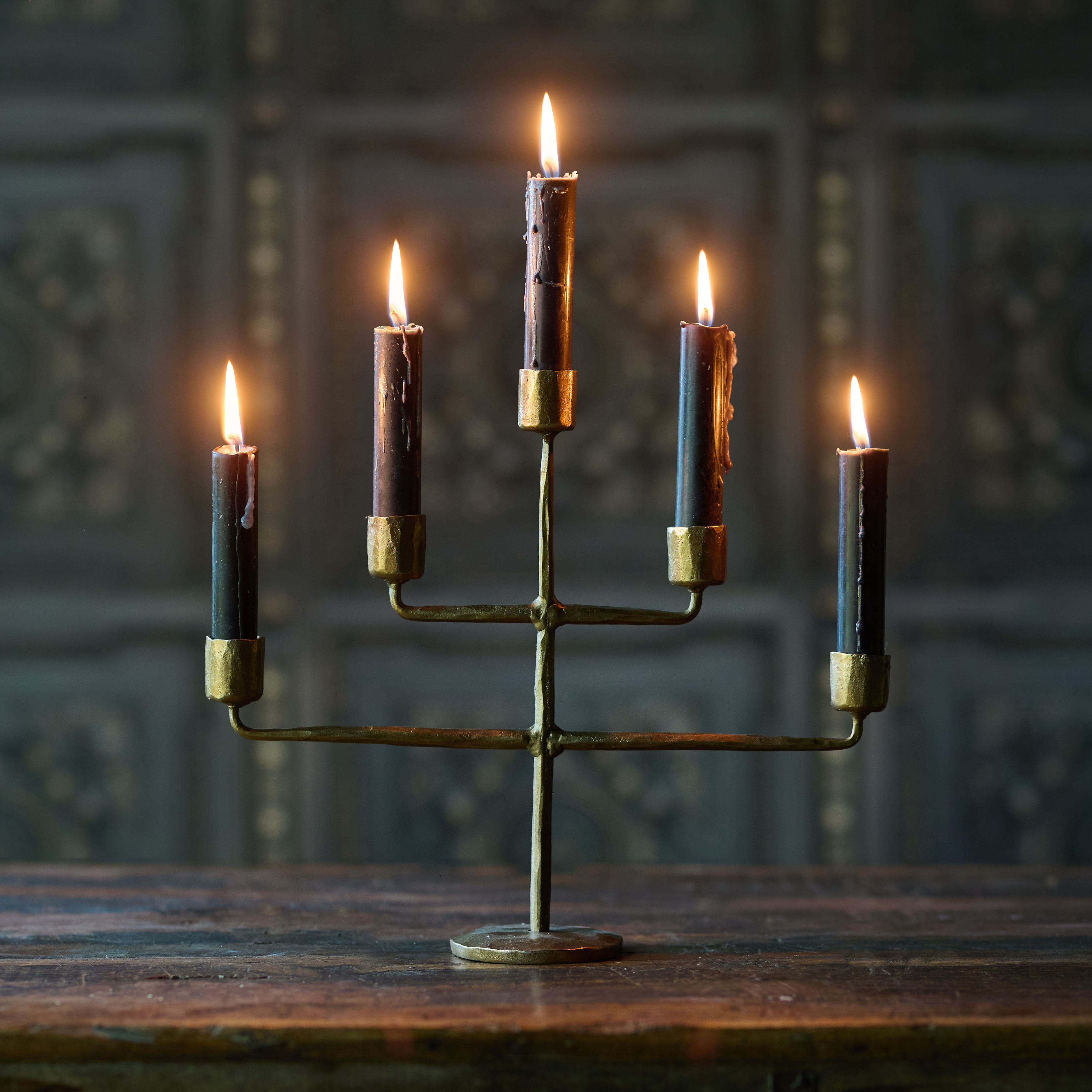 Ljusstake - Antik Guld