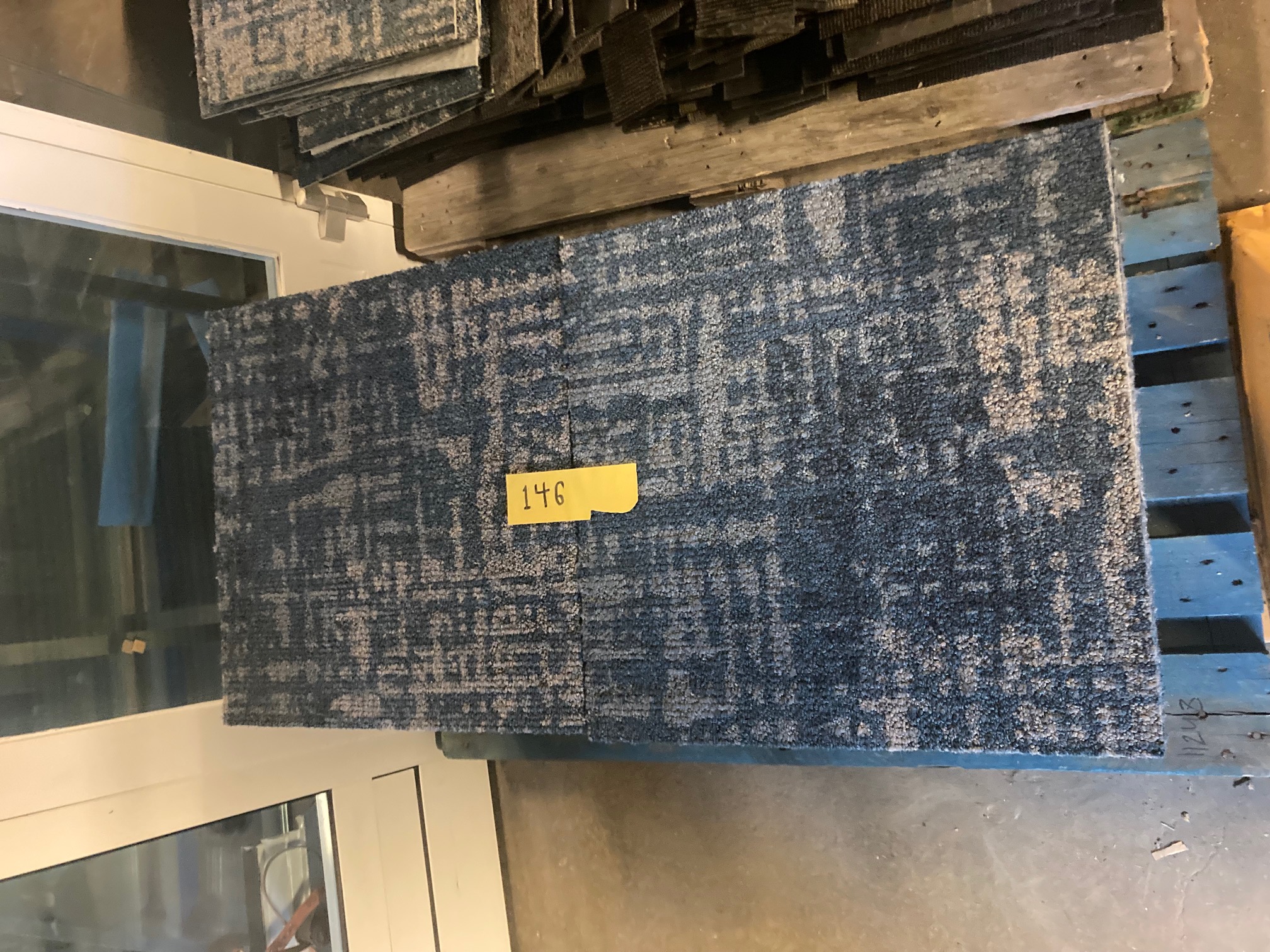 Textilplattor – Blågrå melerade 48x48 cm - 33,5m2