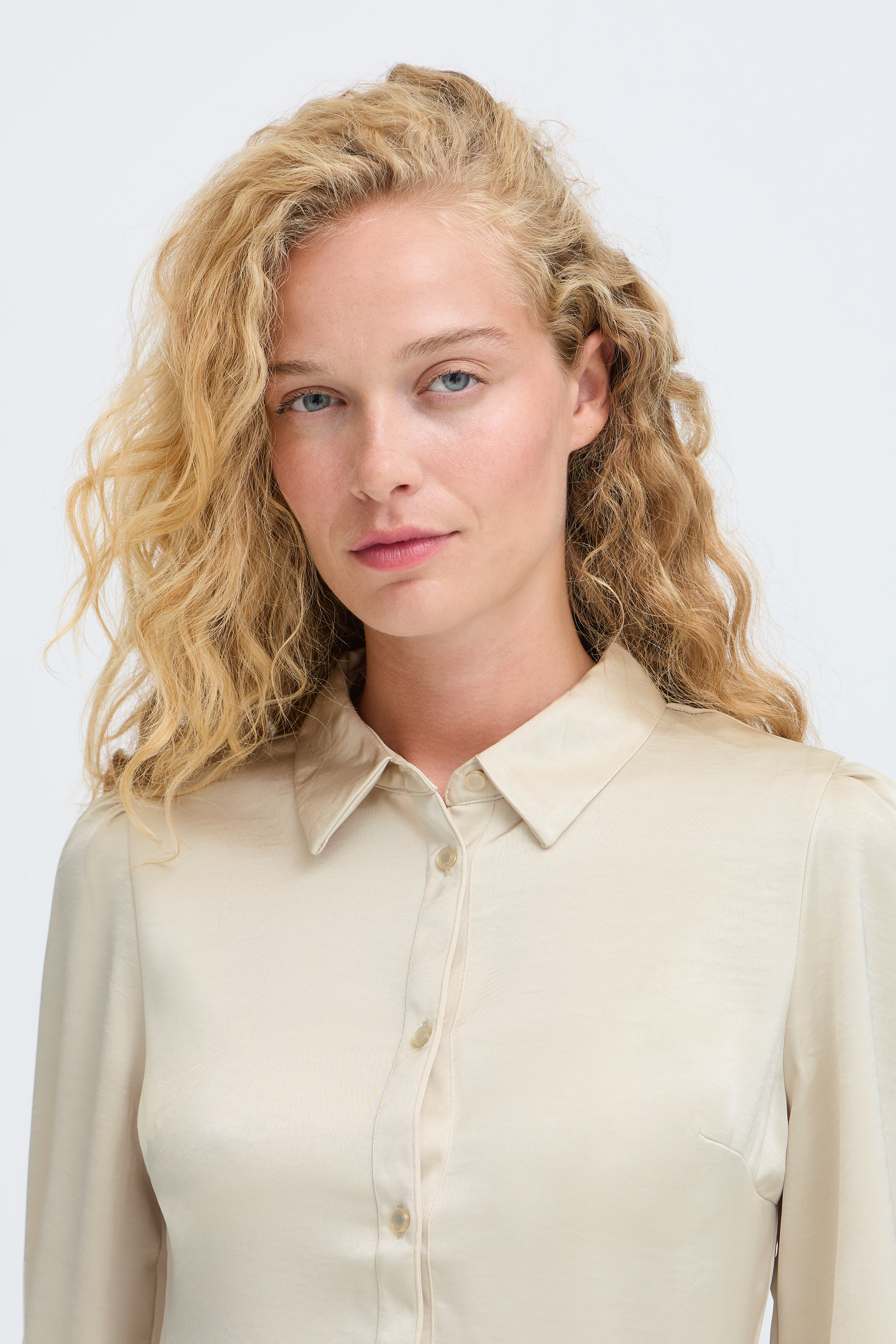BYISA PEPLUM SHIRT Oatmeal - 3